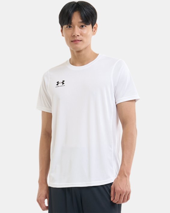 男士UA Challenger訓練短袖T恤 in White image number 0